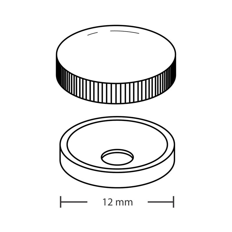 ROK 10 Pack Rok Hardware Metal Countersunk Snap On Screw Cover Cap 15/32" (12 mm) for Size #6 and #8 - Image 2